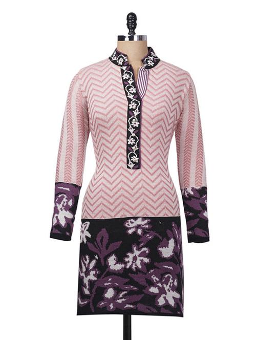 pink acrylic printed kurta - 9631892 - Very Small Image - 1