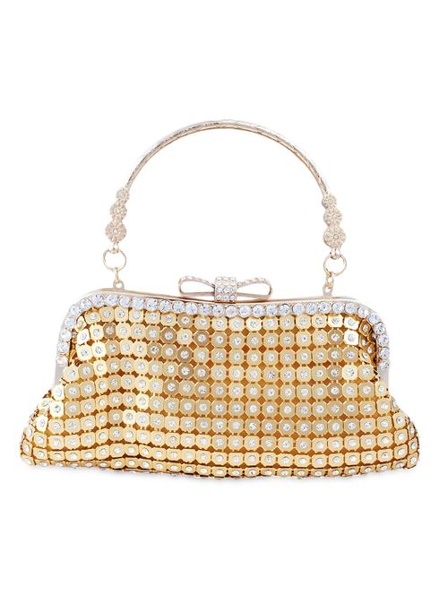 gold embellished clutch - 9632901 - Very Small Image - 1