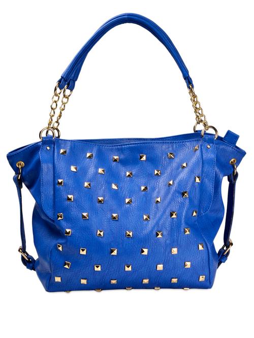 blue metal studded handbag - 963382 - Very Small Image - 1