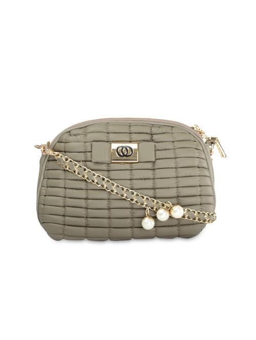 grey leatherette embellished clutch - 9634105 - Very Small Image - 1