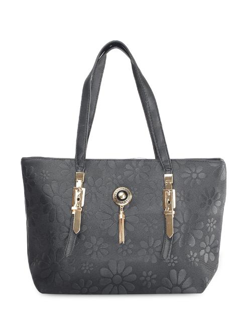 black leatherette embellished shoulder handbag - 9634155 - Very Small Image - 1