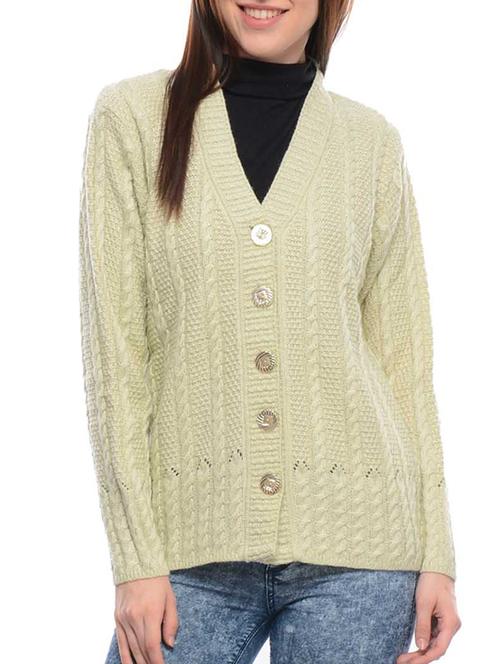solid off-white acrylic cardigan - 9634581 - Very Small Image - 1