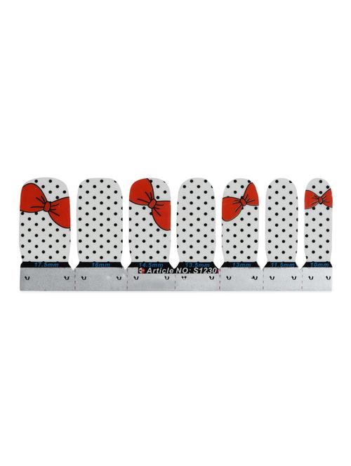 gorgeous white polka dotted nail art stickers - 963618 - Very Small Image - 1