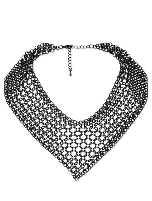 black interlinked collar necklace - 9641046 - Very Small Image - 1