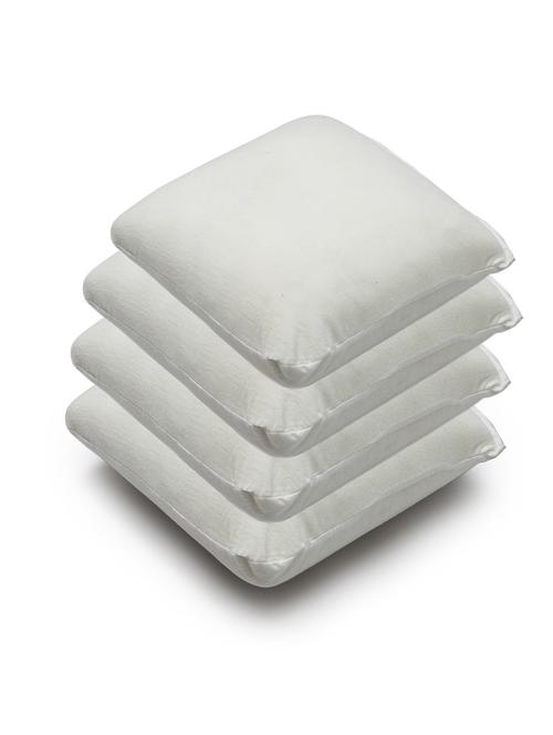 the white willow square decorative memory foam cushion insert - cushion set of 4 pcs 12" x12" - 9642295 - Very Small Image - 1