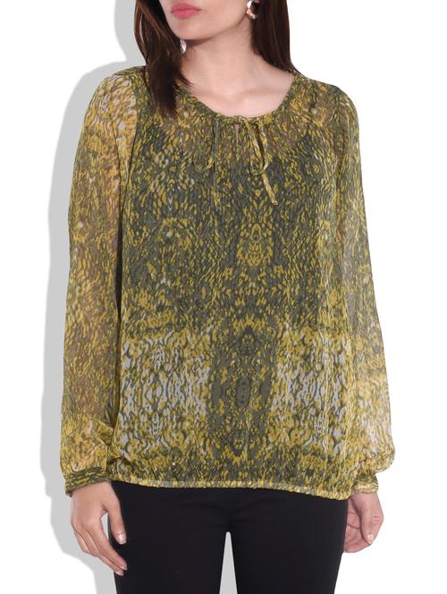 multicolored full sleeved printed top - 9646297 - Very Small Image - 1