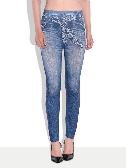 light blue printed jeggings - 9646307 - Very Small Image - 1