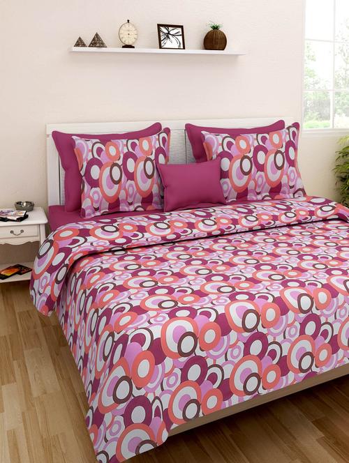 cotton double bedsheet with 2 pillow covers - 9651198 - Very Small Image - 1