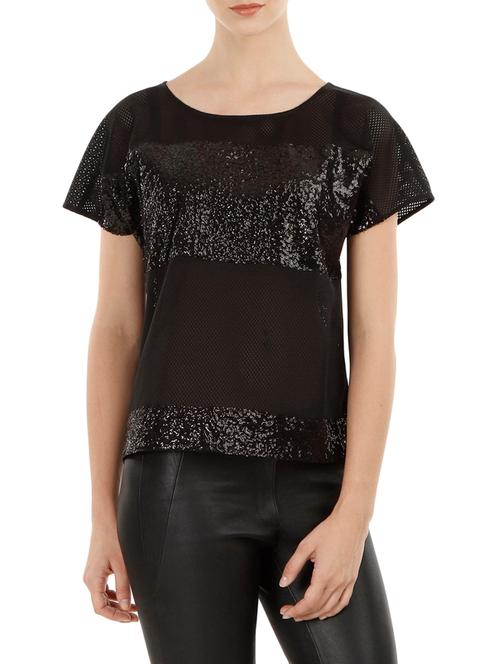 solid black sequined top - 9651540 - Very Small Image - 1
