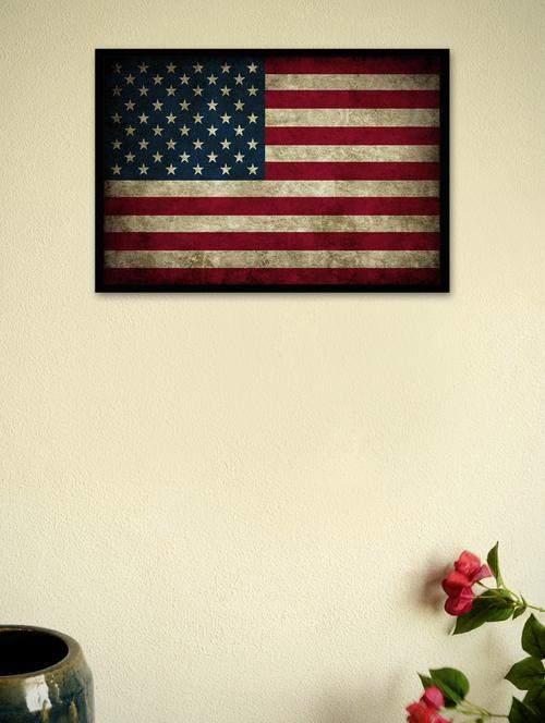 grunge usa flag framed poster - 965179 - Very Small Image - 1