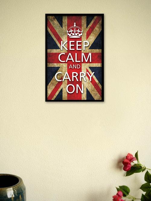 keep calm and carry on- flag framed poster - 965207 - Very Small Image - 1