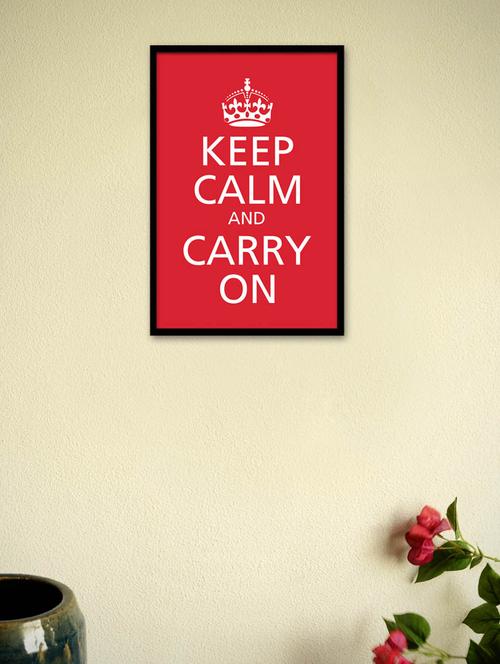 keep calm and carry on- red framed poster - 965231 - Very Small Image - 1