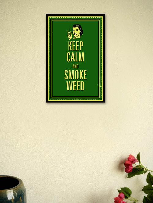 keep calm and smoke weed framed poster - 965250 - Very Small Image - 1