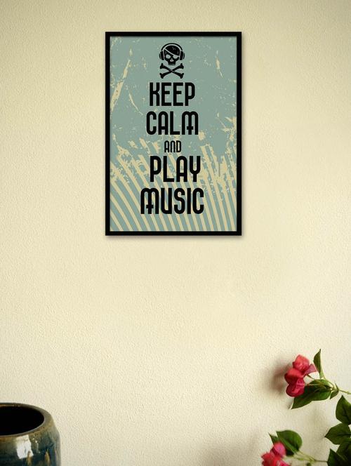 keep calm and play music framed poster - 965251 - Very Small Image - 1