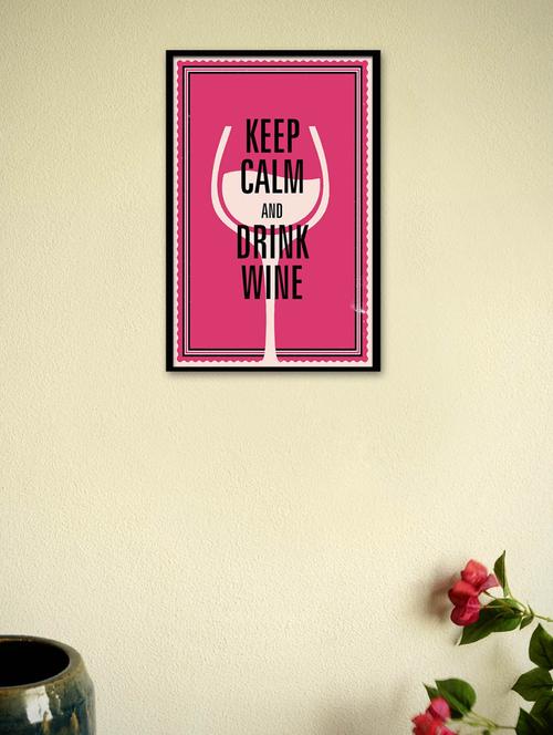keep calm and drink wine framed poster - 965272 - Very Small Image - 1