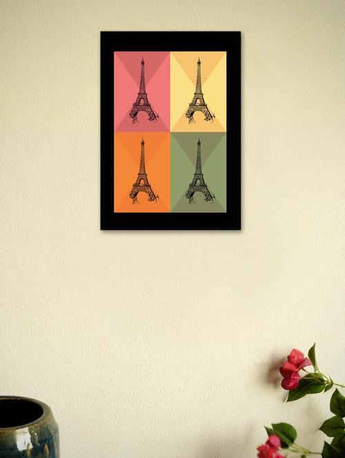 eiffel tower pop art framed poster - 965289 - Very Small Image - 1
