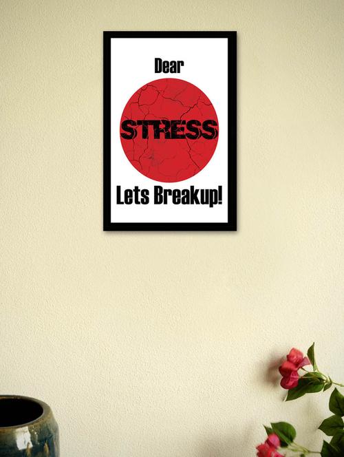 dear stress lets breakup! framed poster - 965290 - Very Small Image - 1