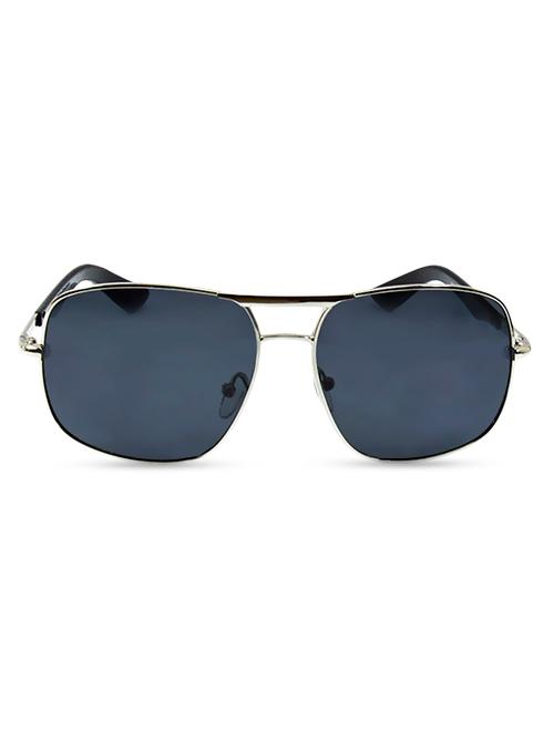 silver metallic sunglasses with black polycarbonate lens - 9653761 - Very Small Image - 1