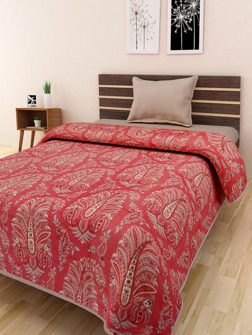 coral printed cotton quilt - 9653978 - Very Small Image - 1