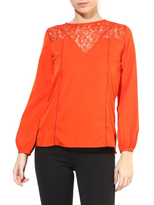 the vanca orange lace detailed top - 9654099 - Very Small Image - 1