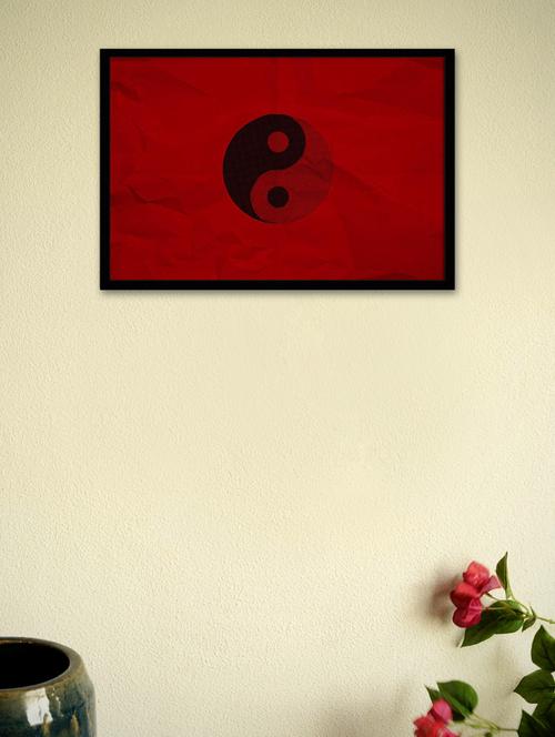 red ying yang framed poster - 965426 - Very Small Image - 1