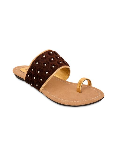 brown faux leather slip ons - 9655819 - Very Small Image - 1