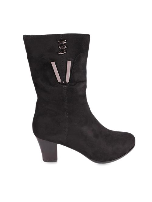 black embellished suede boots - 9657803 - Very Small Image - 1