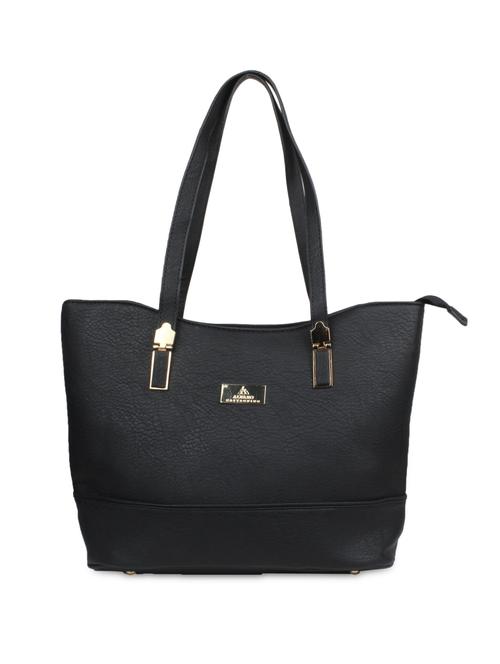 black leatherette textured handbag - 9657865 - Very Small Image - 1