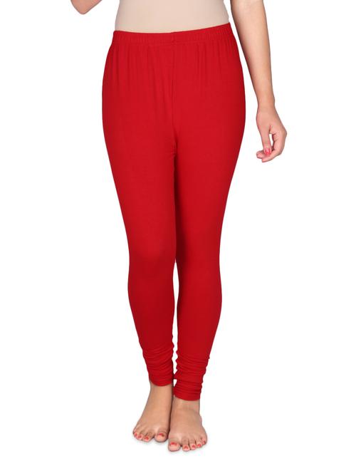 red cotton lycrat leggings - 966014 - Very Small Image - 1