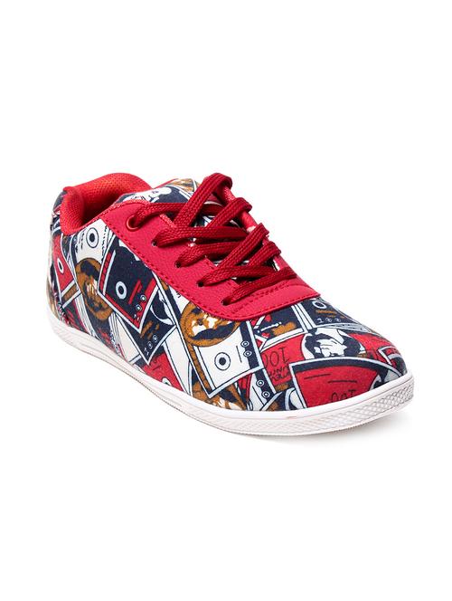 Printed Canvas Lace-Up Sneakers - 9667454 - Very Small Image - 1