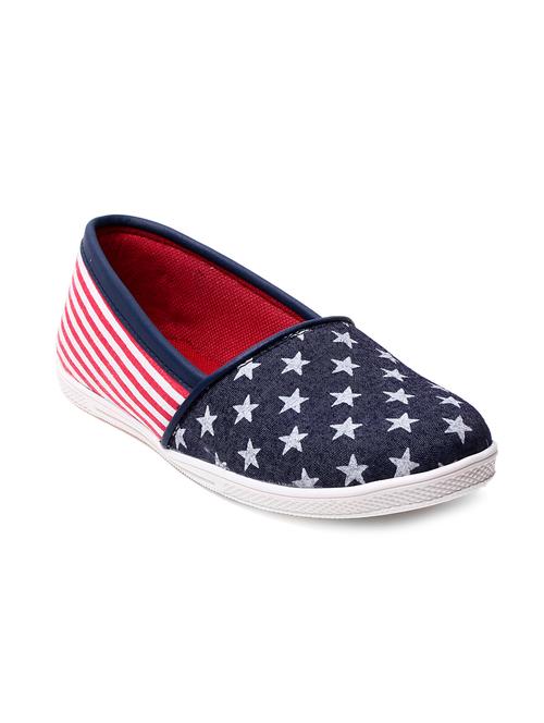 Blue Printed Canvas Sneakers - 9667458 - Very Small Image - 1