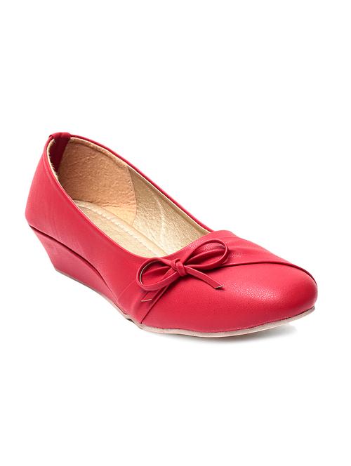 red bow embellished ballerinas wedges - 9667505 - Very Small Image - 1