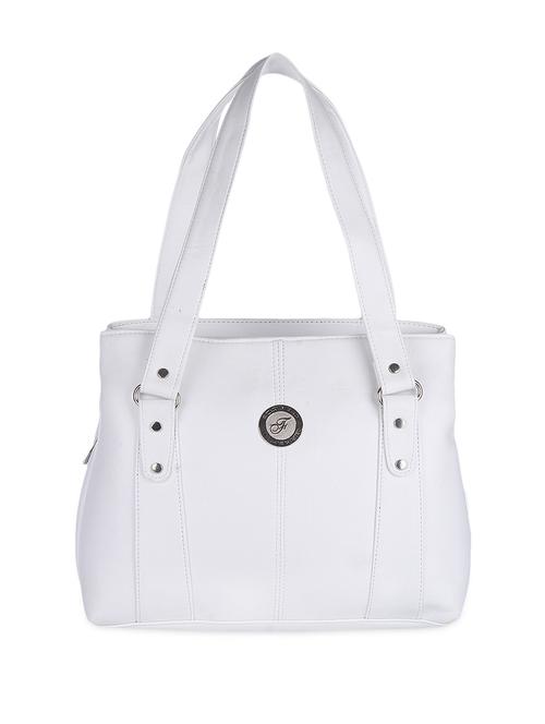 Solid white leatherette handbag - 9667859 - Very Small Image - 1