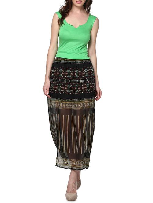 green top and long skirt set - 9670519 - Very Small Image - 1