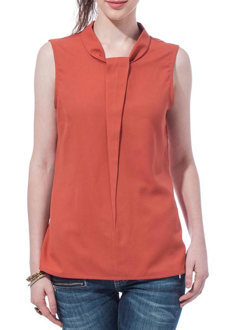 rust sleeveless top - 9674325 - Very Small Image - 1