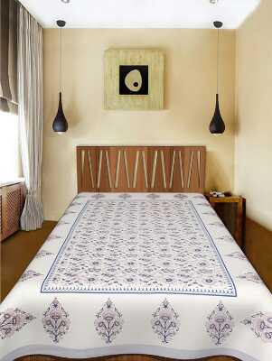 cotton sanganari printed single bedsheet - 9678024 - Very Small Image - 1