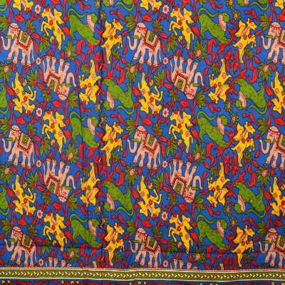 cotton jaipuri king size double bedsheet with 2 pillow cover - 9678152 - Very Small Image - 1