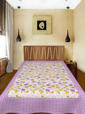 cotton sanganari printed single bedsheets. - 9678251 - Very Small Image - 1