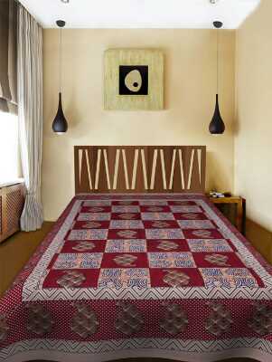 cotton sanganari printed single bedsheets. - 9678397 - Very Small Image - 1