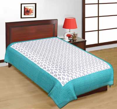 cotton sanganari printed single bedsheets. - 9678449 - Very Small Image - 1