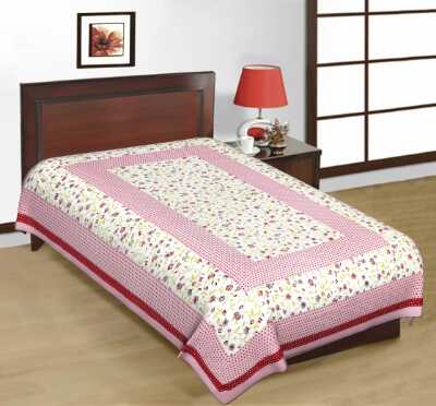 cotton sanganari printed single bedsheets. - 9678494 - Very Small Image - 1