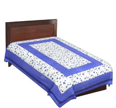 cotton sanganari printed single bedsheets. - 9678503 - Very Small Image - 1