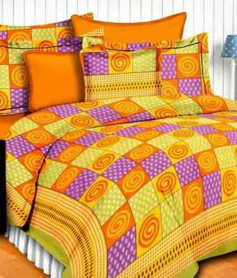 cotton jaipuri king size double bedsheet with 2 pillow cover - 9678702 - Very Small Image - 1