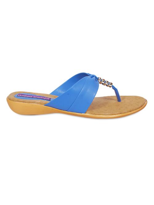 blue leatherette flip flop - 9679592 - Very Small Image - 1