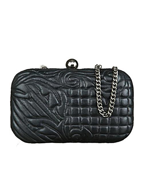 black leather clutch - 9682651 - Very Small Image - 1