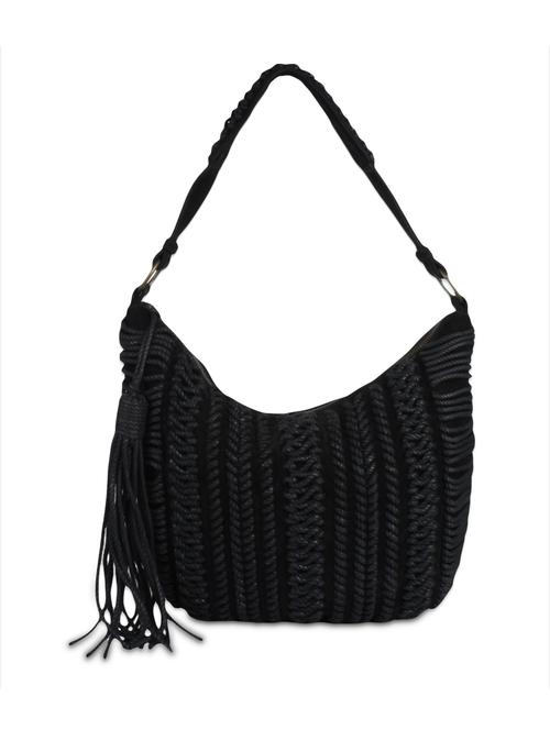 solid black leather hobo bag - 9682726 - Very Small Image - 1
