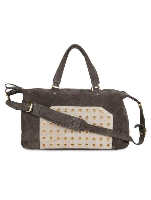 olive studs embellished leather handbag - 9682730 - Very Small Image - 1