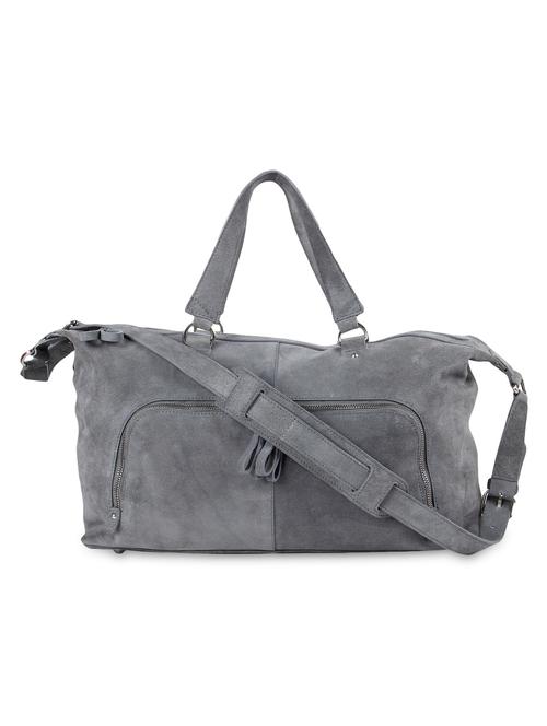 solid grey leather handbag - 9682731 - Very Small Image - 1