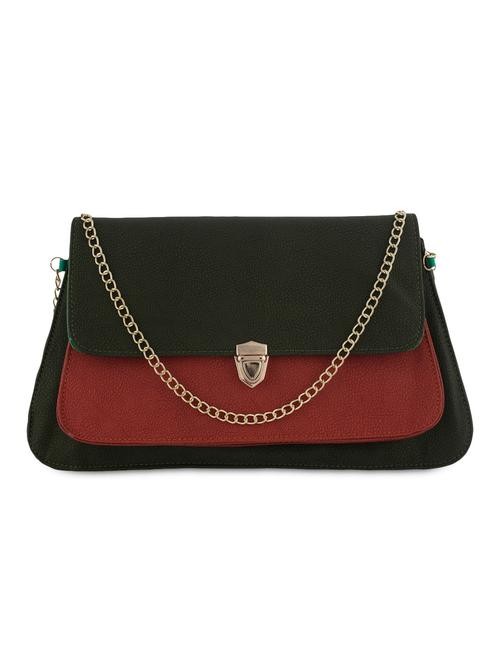 dark green leatherette sling bag - 9683855 - Very Small Image - 1
