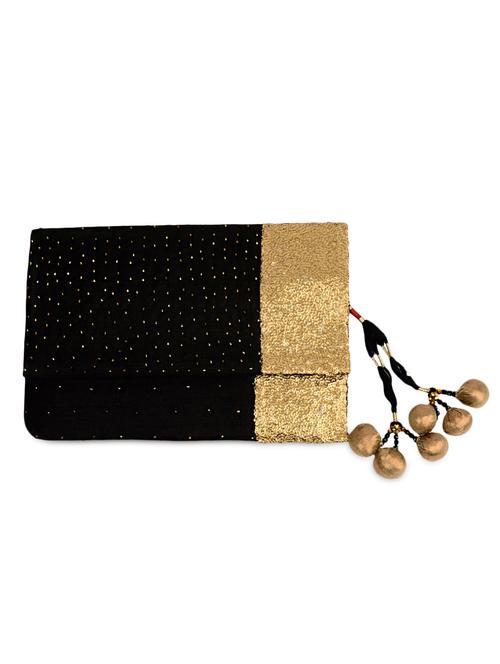 Black sequined raw silk Ipad Case - 9684417 - Very Small Image - 1